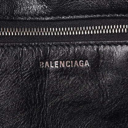 Balenciaga Agneau Graffiti Papier A6 Zip Around Tote Black 6 of 6