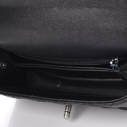 Chanel Caviar Lizard Quilted Mini Coco Handle Flap Black 5 of 9