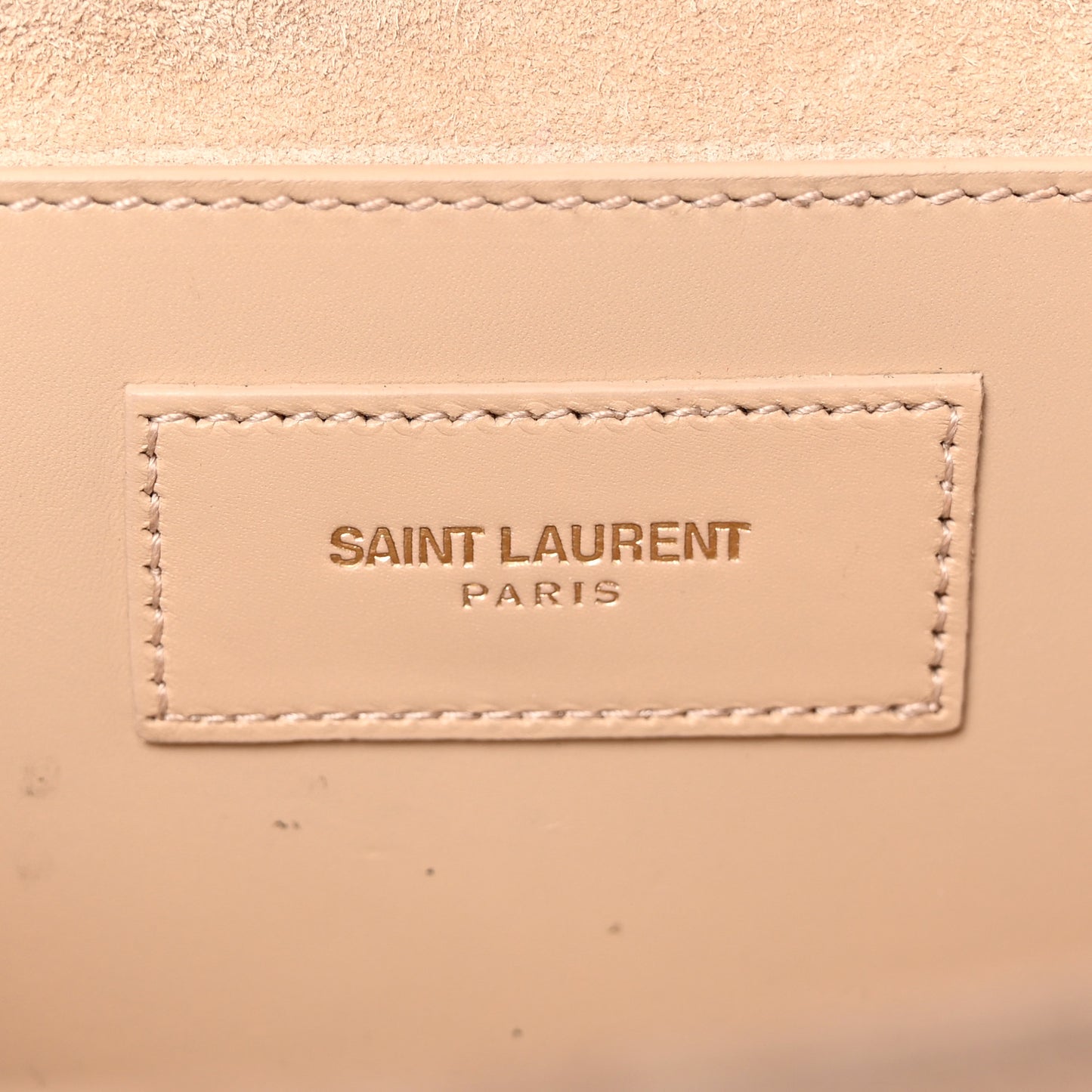 Calfskin Classic Monogram Tassel Clutch Nude Powder