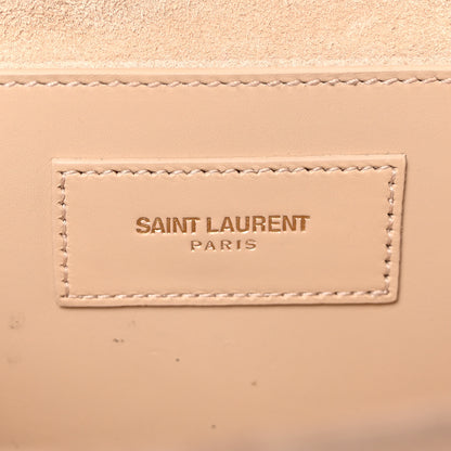 Saint Laurent Calfskin Classic Monogram Tassel Clutch Nude Powder 6 of 14