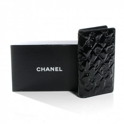 Chanel Patent Calfskin Lucky Symbols Yen Wallet Black 10 of 10