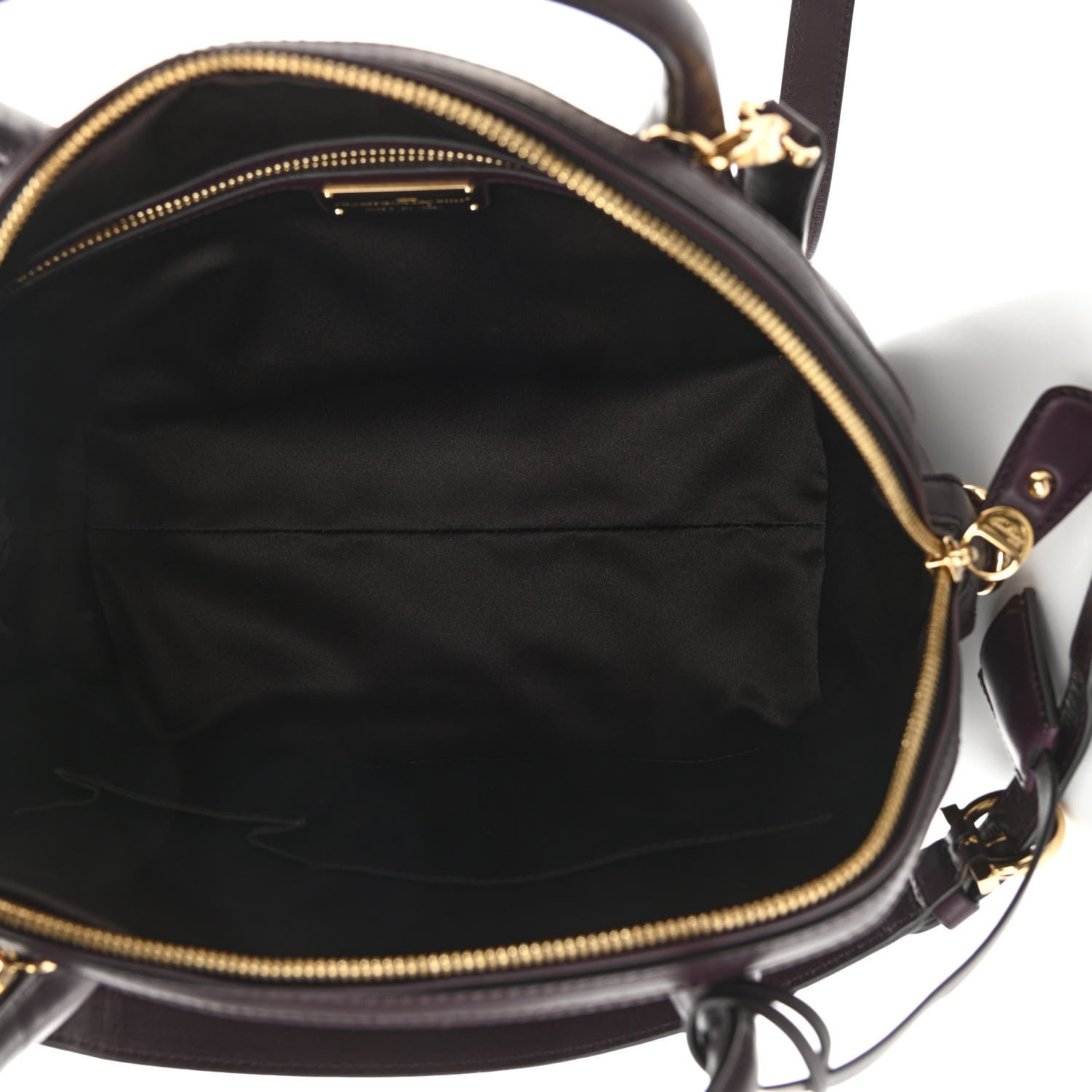 Salvatore Ferragamo Calfskin Fiamma Bag Plum 5 of 16