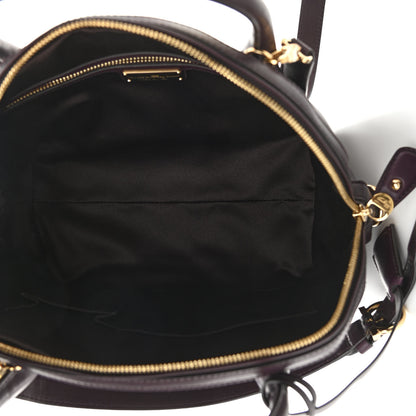 Salvatore Ferragamo Calfskin Fiamma Bag Plum 5 of 16