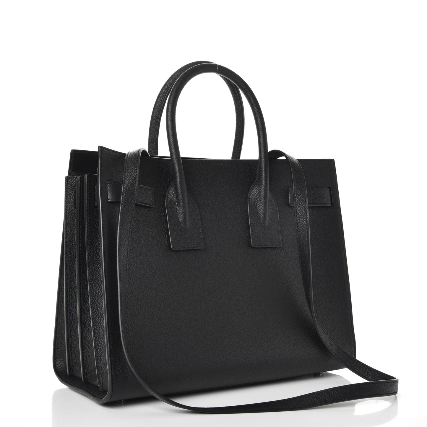 Grained Calfskin Small Sac De Jour Black