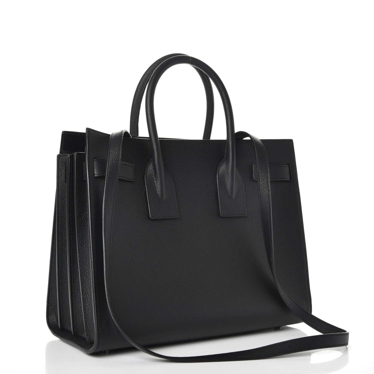 Saint Laurent Grained Calfskin Small Sac De Jour Black 4 of 8
