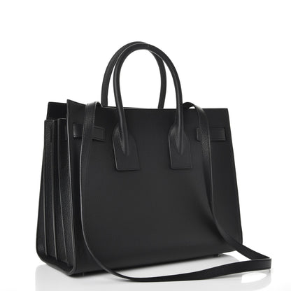 Saint Laurent Grained Calfskin Small Sac De Jour Black 4 of 8