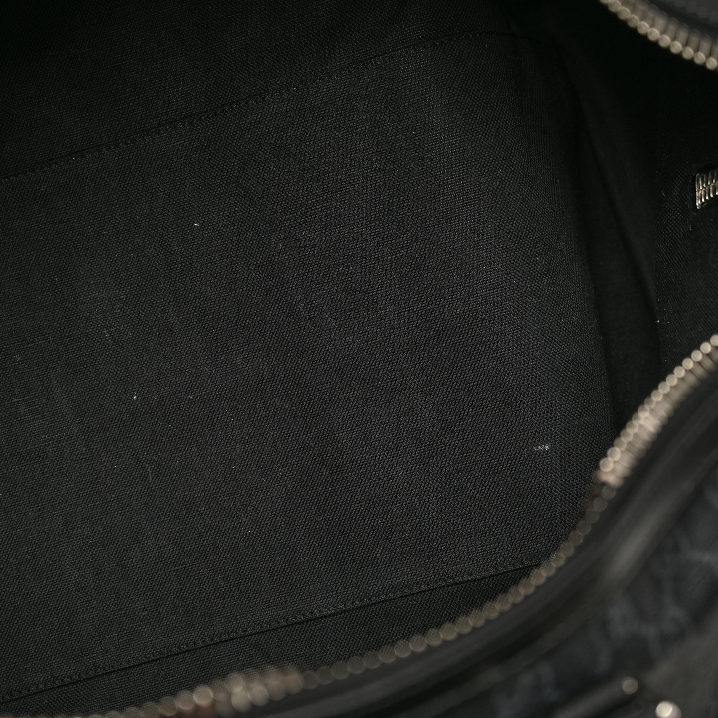 Soft GG Supreme Monogram Appia Calfskin Web Large Carry On Duffle Bag Black Grey