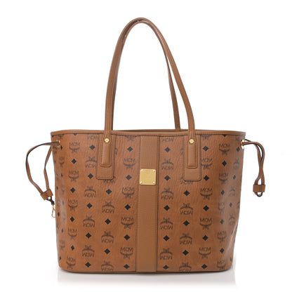 MCM Visetos Large Liz Reversible Shopper Tote Cognac 2 of 12