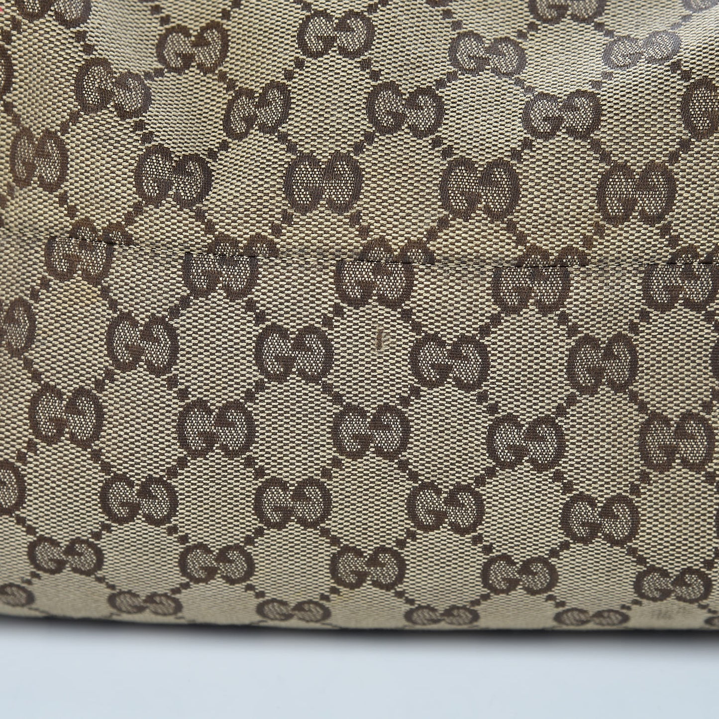 GG Monogram Medium Web Handle Vertical Tote Dark Brown