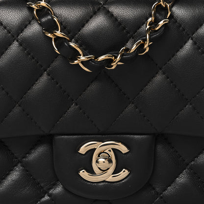 Chanel Lambskin Quilted Mini Square Flap Black 8 of 11
