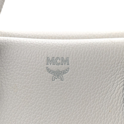 MCM Grained Calfskin Large Milla Tote Whisper Grey 6 of 15