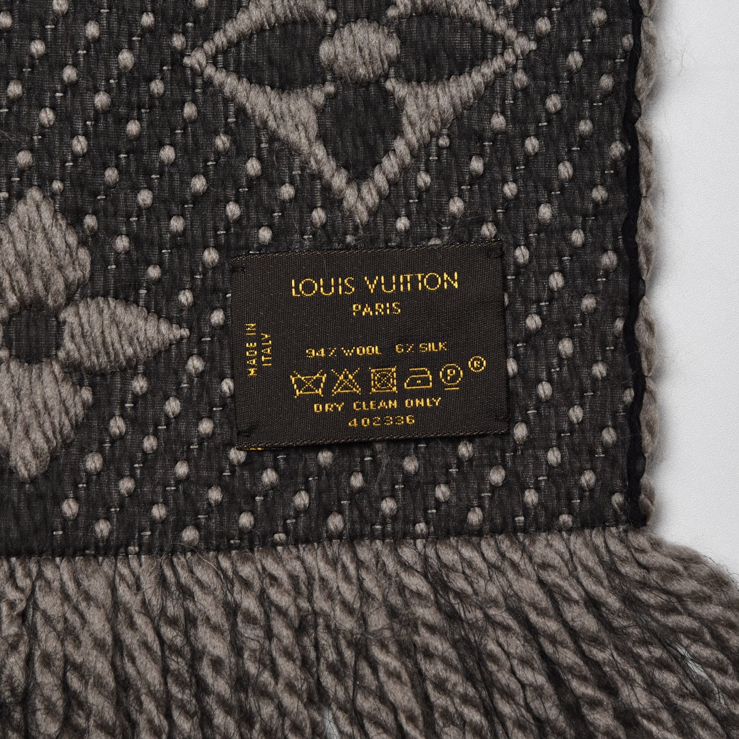 Louis Vuitton Wool Silk Logomania Scarf Verone 4 of 5