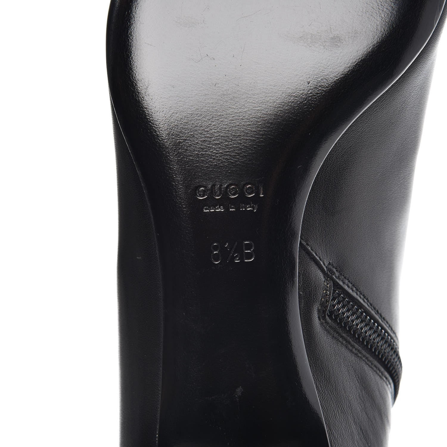 Gucci Calfskin Silk Lifford Boots 8.5 Black 5 of 9