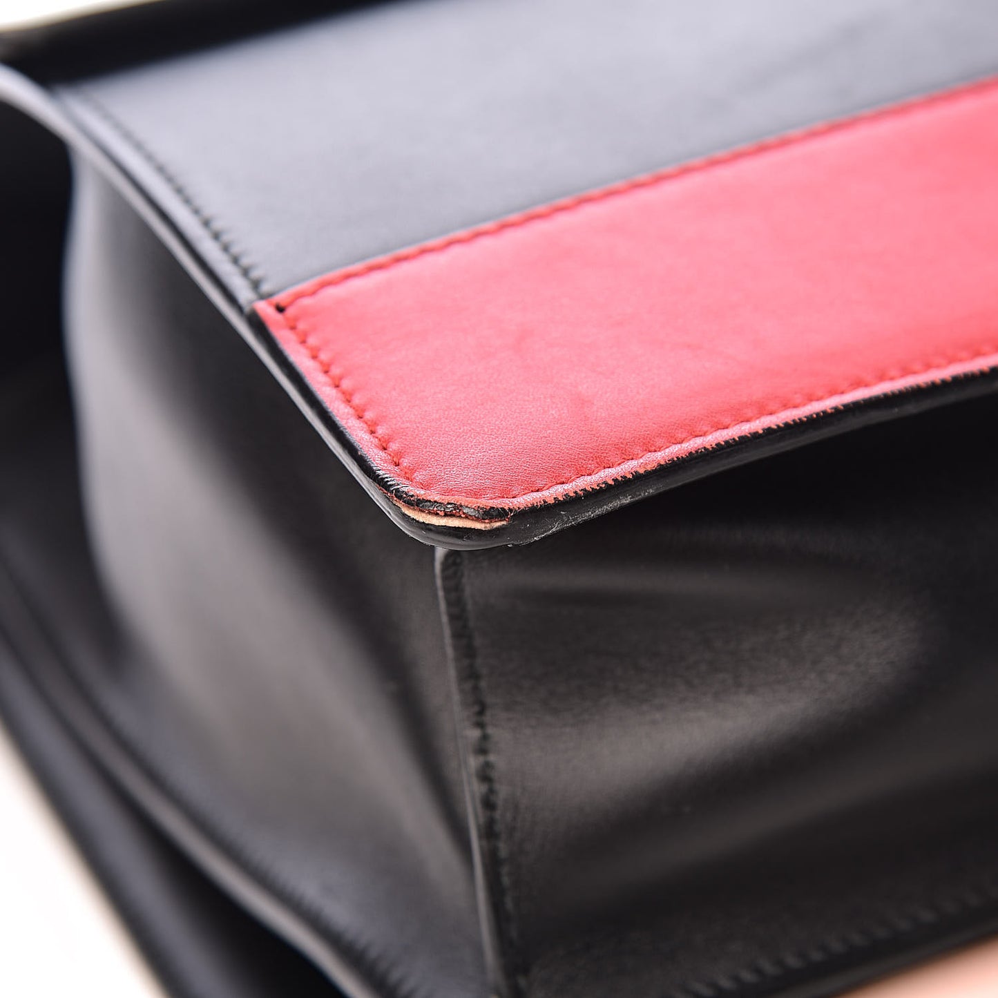 Calfskin Bamboo Web Large Dionysus Top Handle Bag Black Bright Evergreen Hibiscus Red