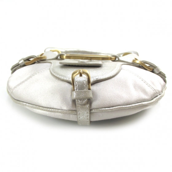 Calfskin Mini Tulita Metallic Silver