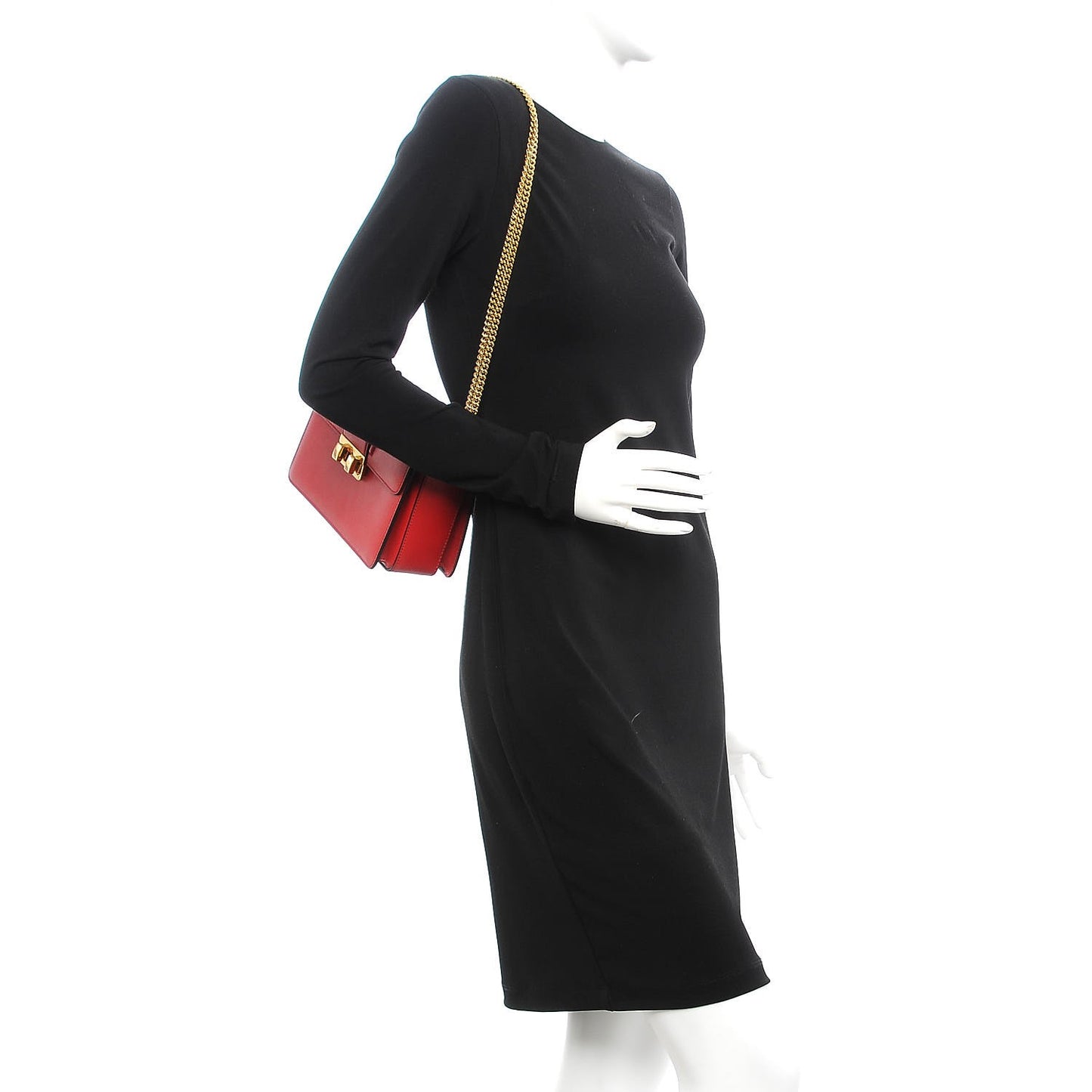Calfskin Small Jiji Crossbody Bag Red