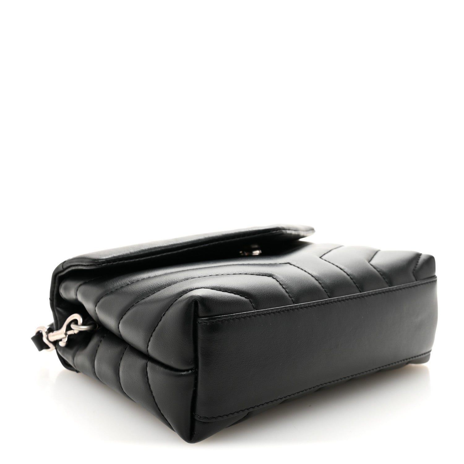 Saint Laurent Calfskin Y Quilted Monogram Toy Loulou Crossbody Bag Black 3 of 9