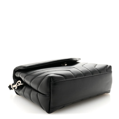 Saint Laurent Calfskin Y Quilted Monogram Toy Loulou Crossbody Bag Black 3 of 9