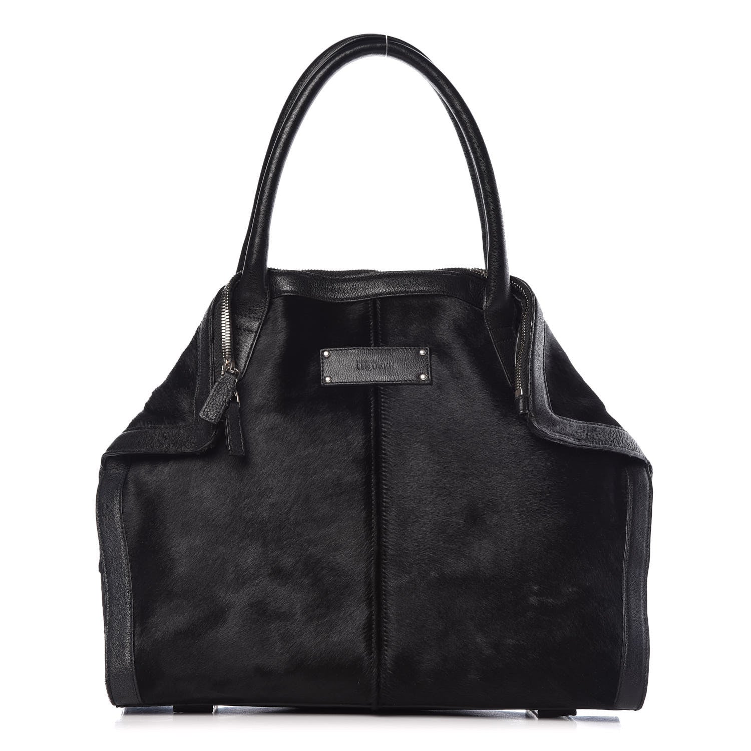 Alexander McQueen Pony Hair Mini De Manta Tote Black 1 of 10