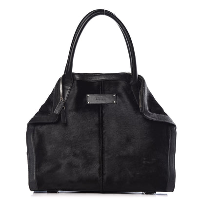 Alexander McQueen Pony Hair Mini De Manta Tote Black 1 of 10