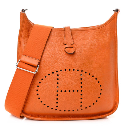 Hermes Taurillon Clemence Evelyne III PM Orange 1 of 16