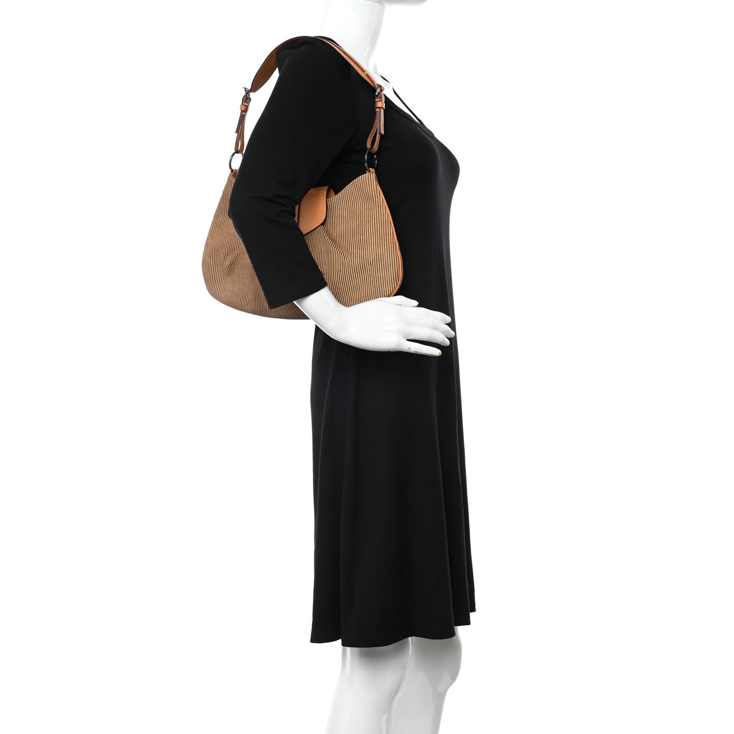 Suede Buckle Hobo Brown