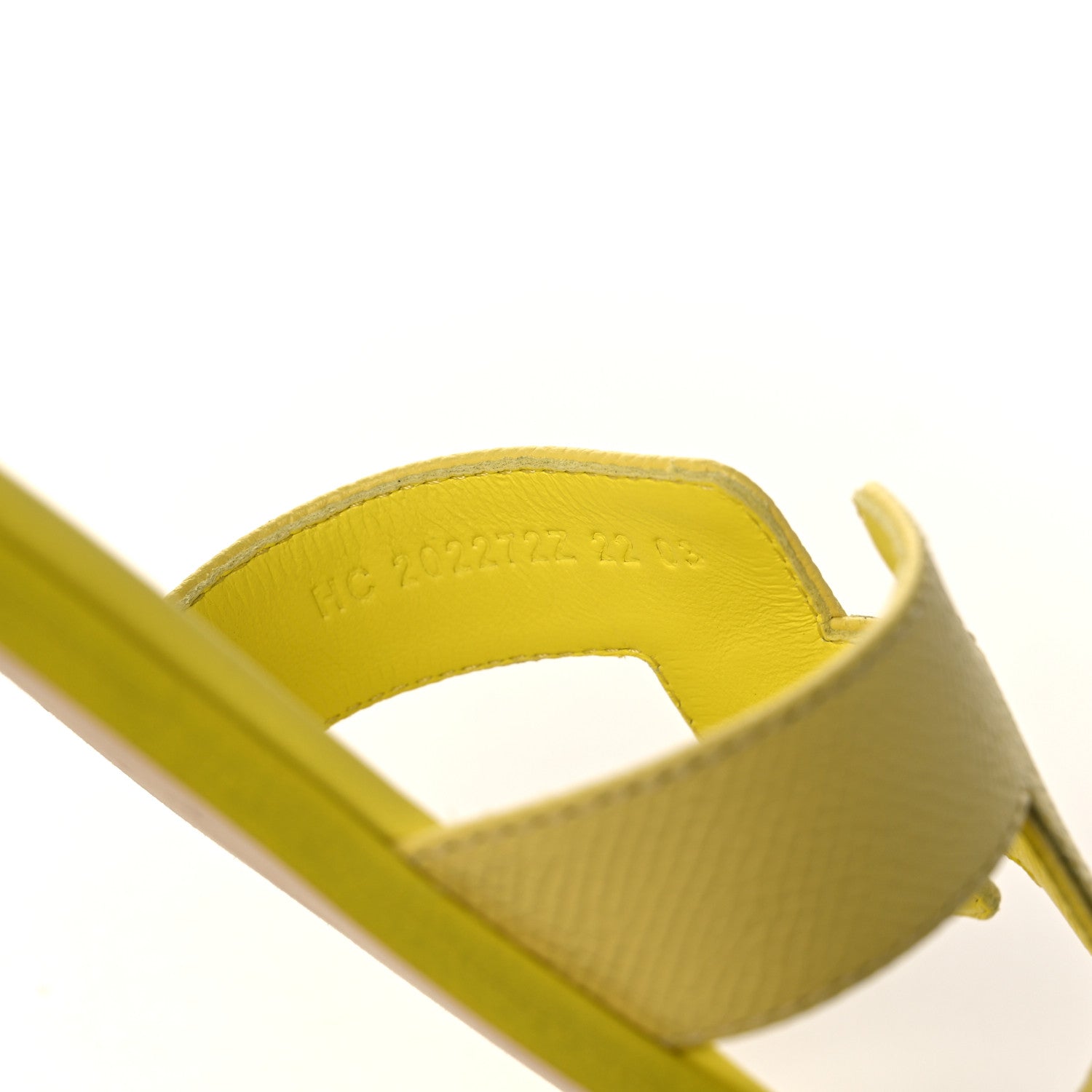 Hermes Epsom Oran Sandals 37 Jaune Curcuma 8 of 10