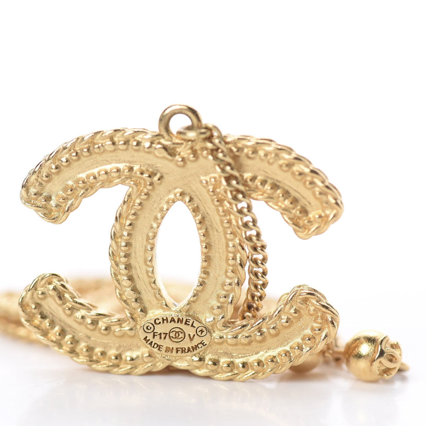 CC Drop Earrings Matte Gold