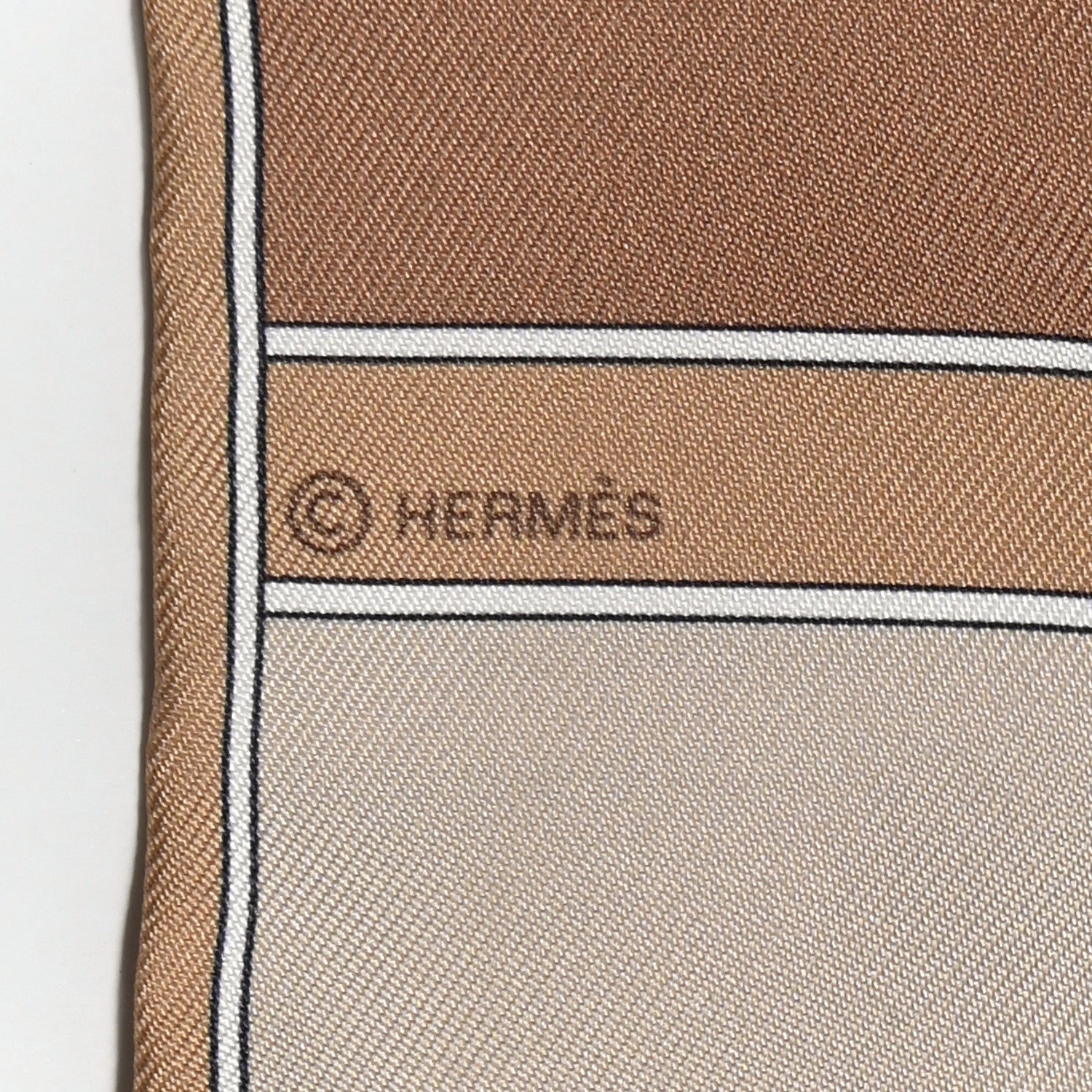 Hermes Silk Camails Twilly Scarf Beige Black Rose Pale 3 of 4