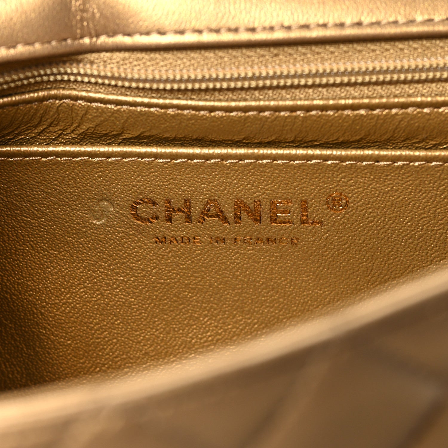 Chanel Metallic Lambskin Quilted Egyptian Amulet Mini Rectangular Flap  Gold 7 of 11