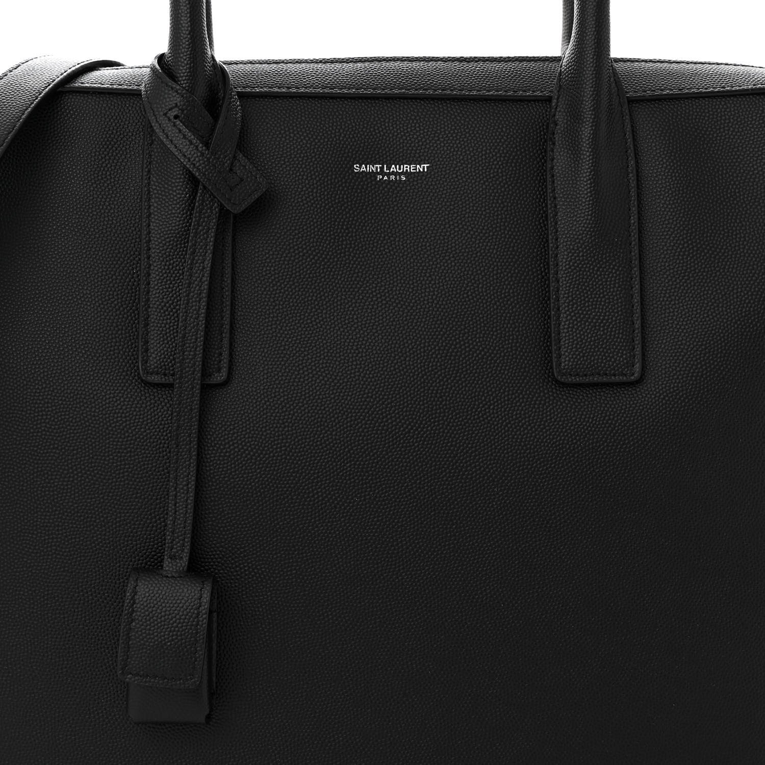 Saint Laurent Grain de Poudre Medium Museum Briefcase Black 8 of 10