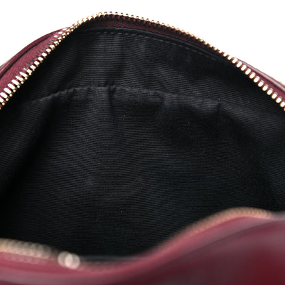 Saint Laurent Calfskin Matelasse Monogram Lou Camera Bag Dark Legion Red 10 of 13