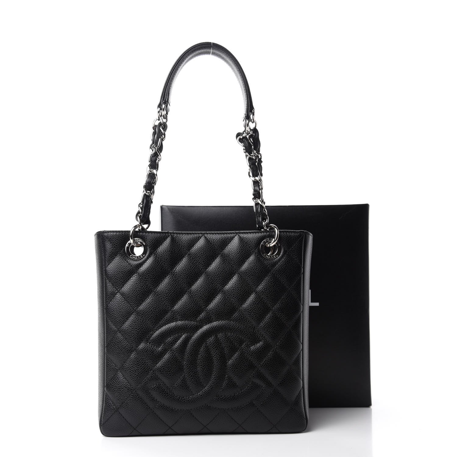 Chanel Caviar Quilted Petit Shopping Tote PST Black 11 of 11
