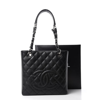 Chanel Caviar Quilted Petit Shopping Tote PST Black 11 of 11