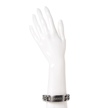 Chanel Chain ID Cuff Bracelet Silver 2 of 4