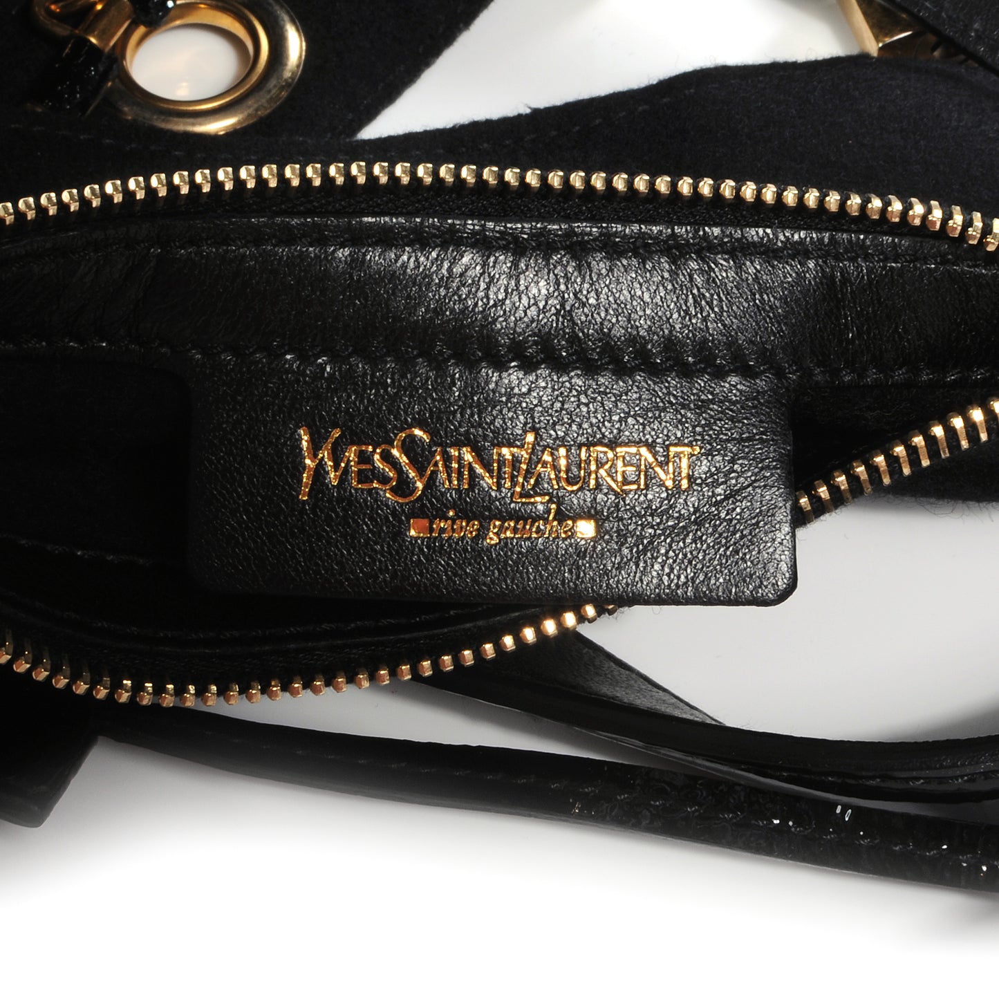 Patent Croc Overseas Tote Black