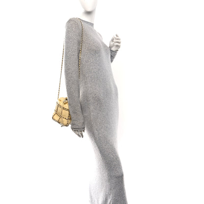 Chanel Lambskin Bucket Chain Drawstring Bag Yellow 2 of 10