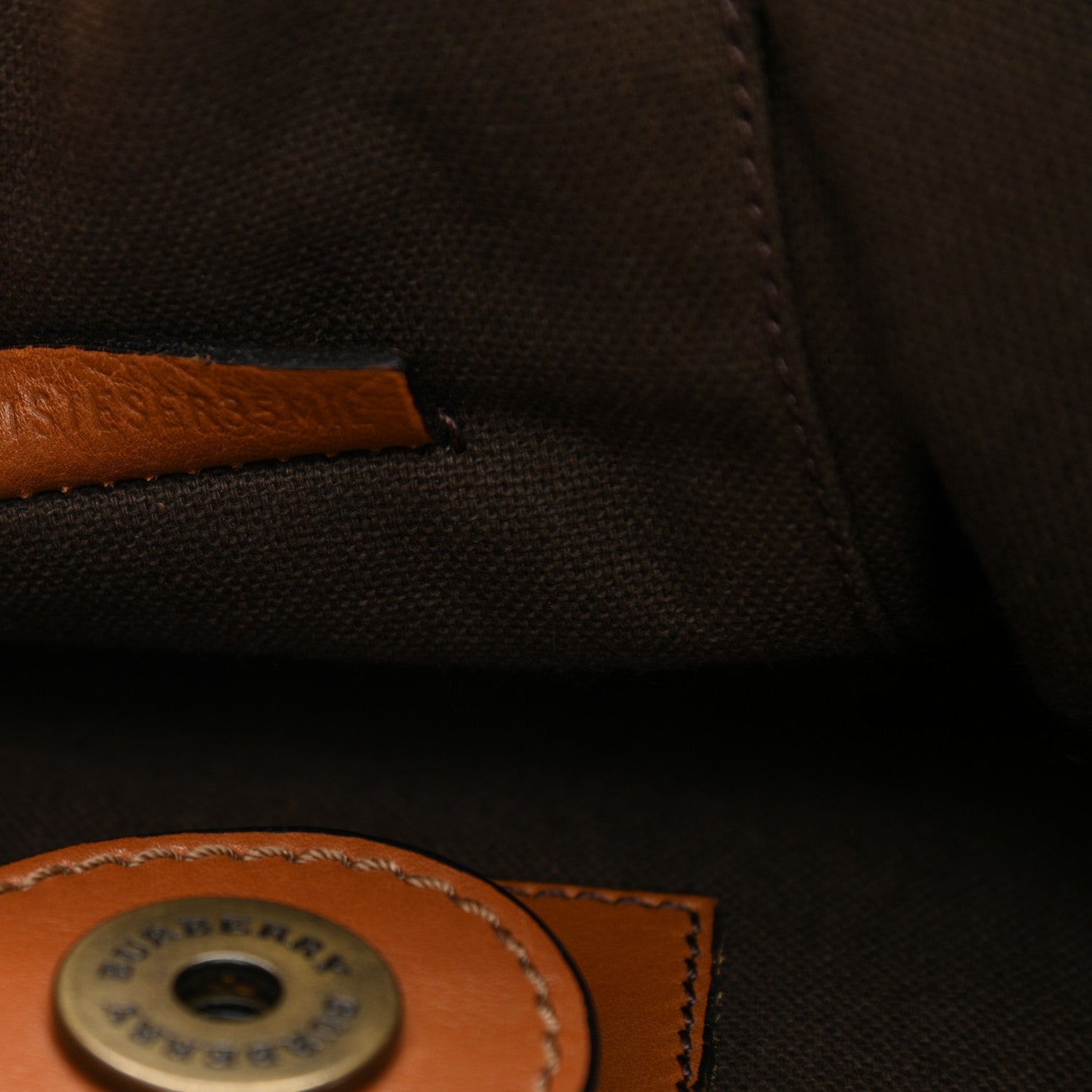 Burberry Calfskin Check Trim Hobo Brown 8 of 12
