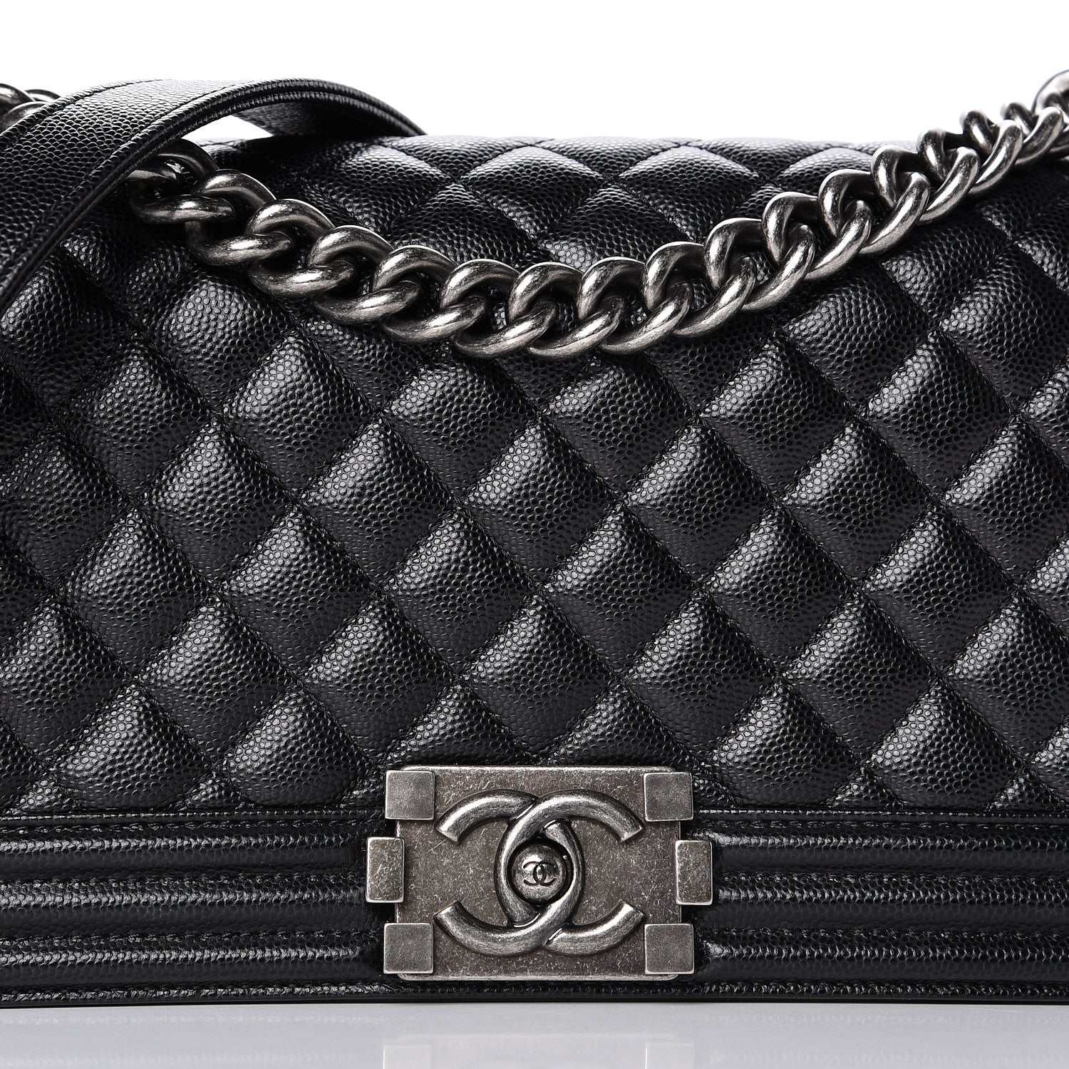 Chanel Caviar Quilted Medium Boy Flap Black 12 of 12