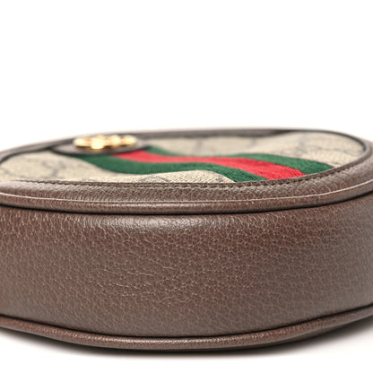 Gucci GG Supreme Monogram Web Ophidia Circle Wristlet Beige New Acero 9 of 11