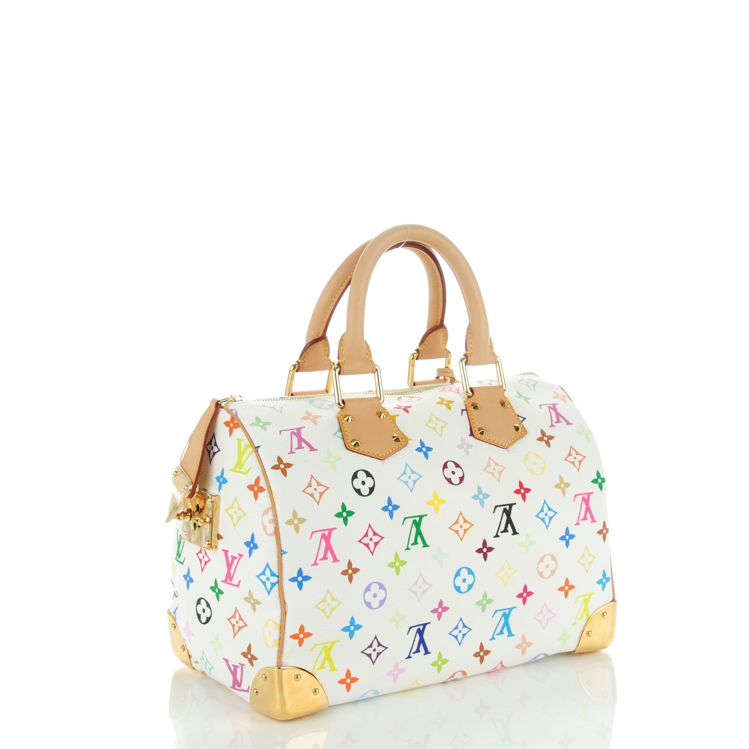 Louis Vuitton Monogram Multicolor Speedy 30 White 3 of 7