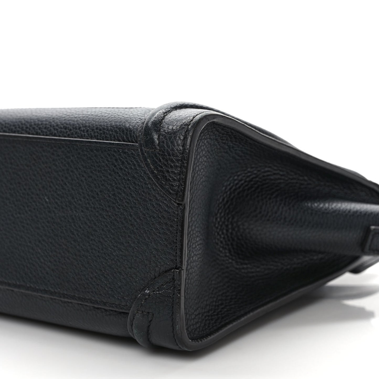 Drummed Calfskin Nano Luggage Black