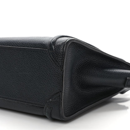 Celine Drummed Calfskin Nano Luggage Black 8 of 8