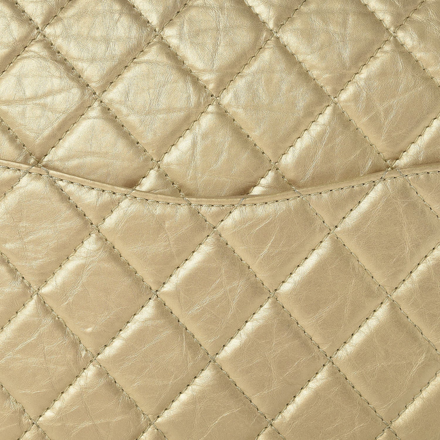 Chanel Metallic Aged Calfskin Quilted 2.55 Reissue 227 Flap Gold 10 of 13