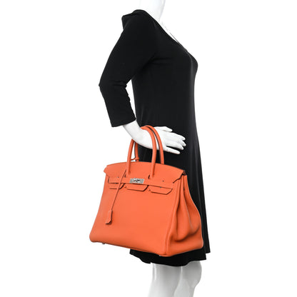 Hermes Togo Birkin 35 Orange 2 of 11