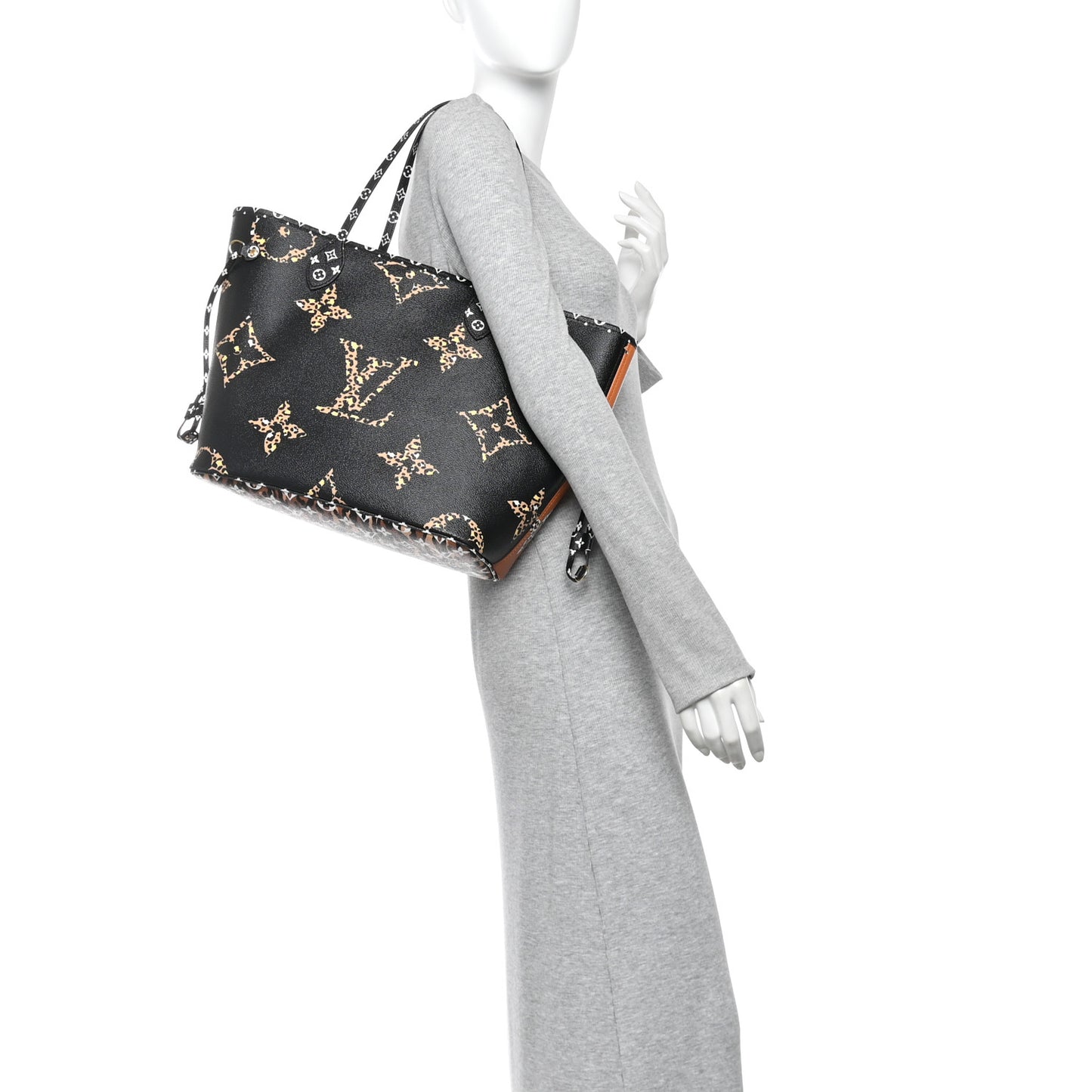 Monogram Giant Jungle Neverfull MM Black