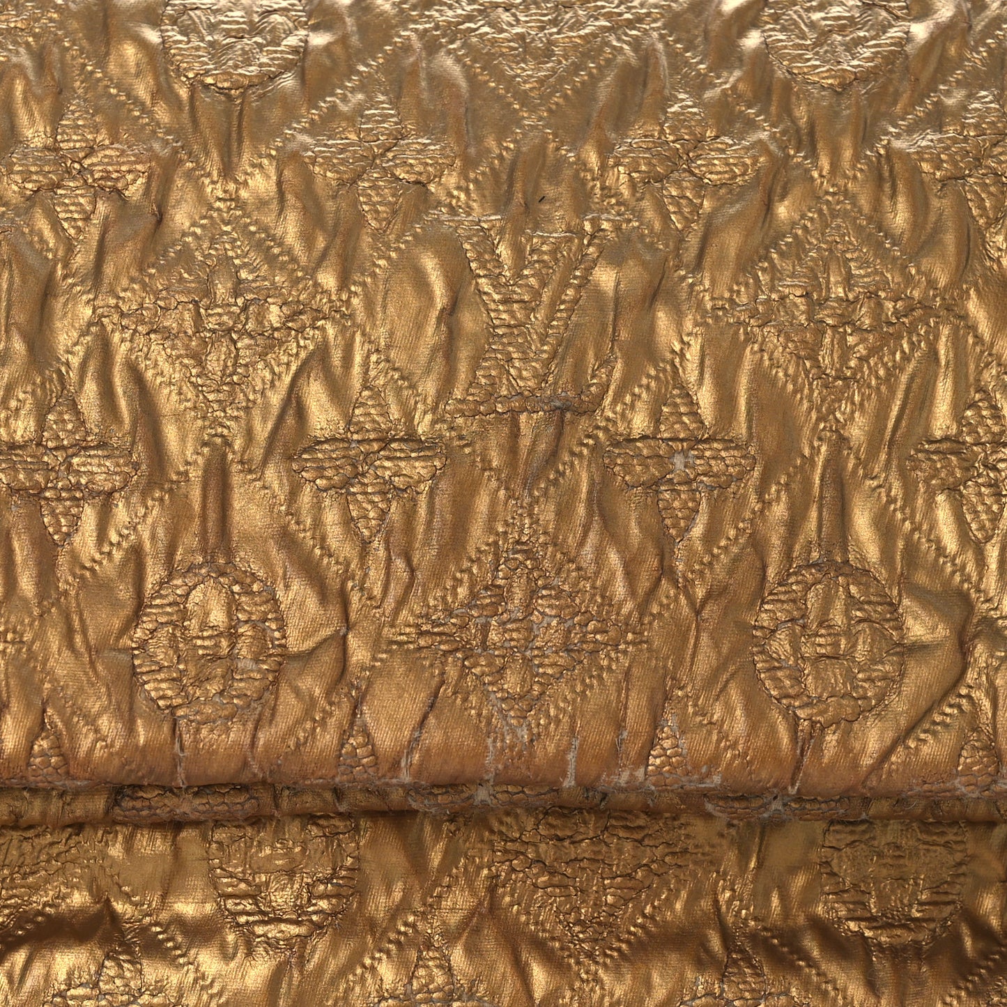 Jacquard Quilted Monogram Limelight Clutch PM Gold