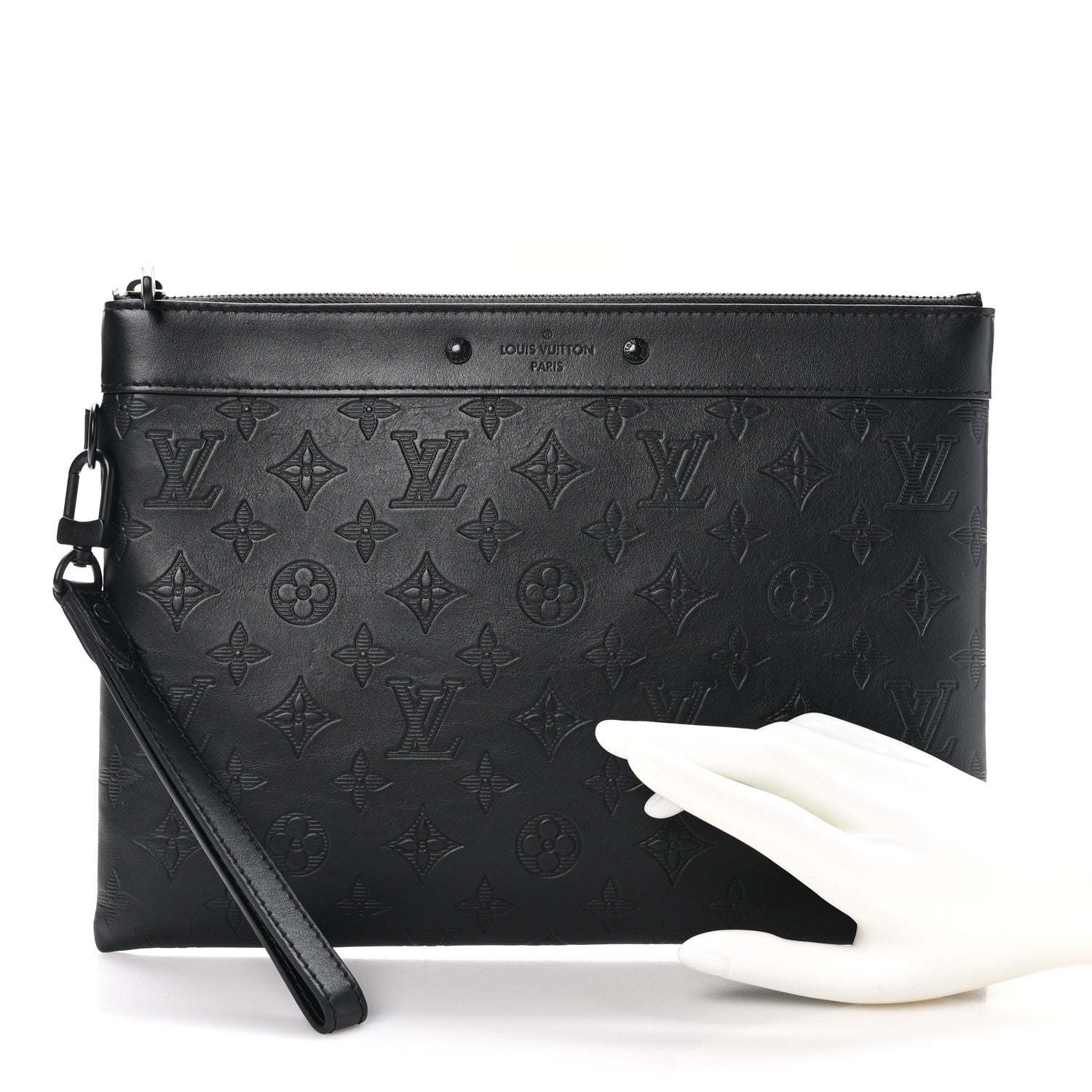 Louis Vuitton Monogram Shadow Pochette To-Go Black 2 of 8