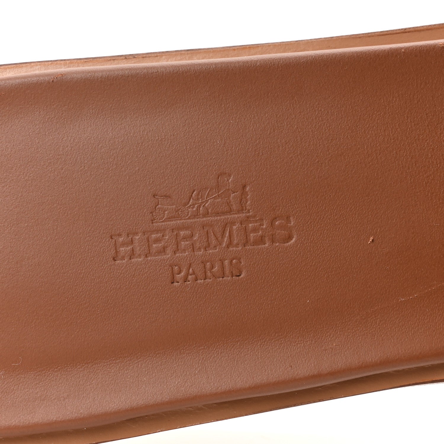 Hermes Box Calfskin Oran Sandals 40.5 Gold 8 of 9