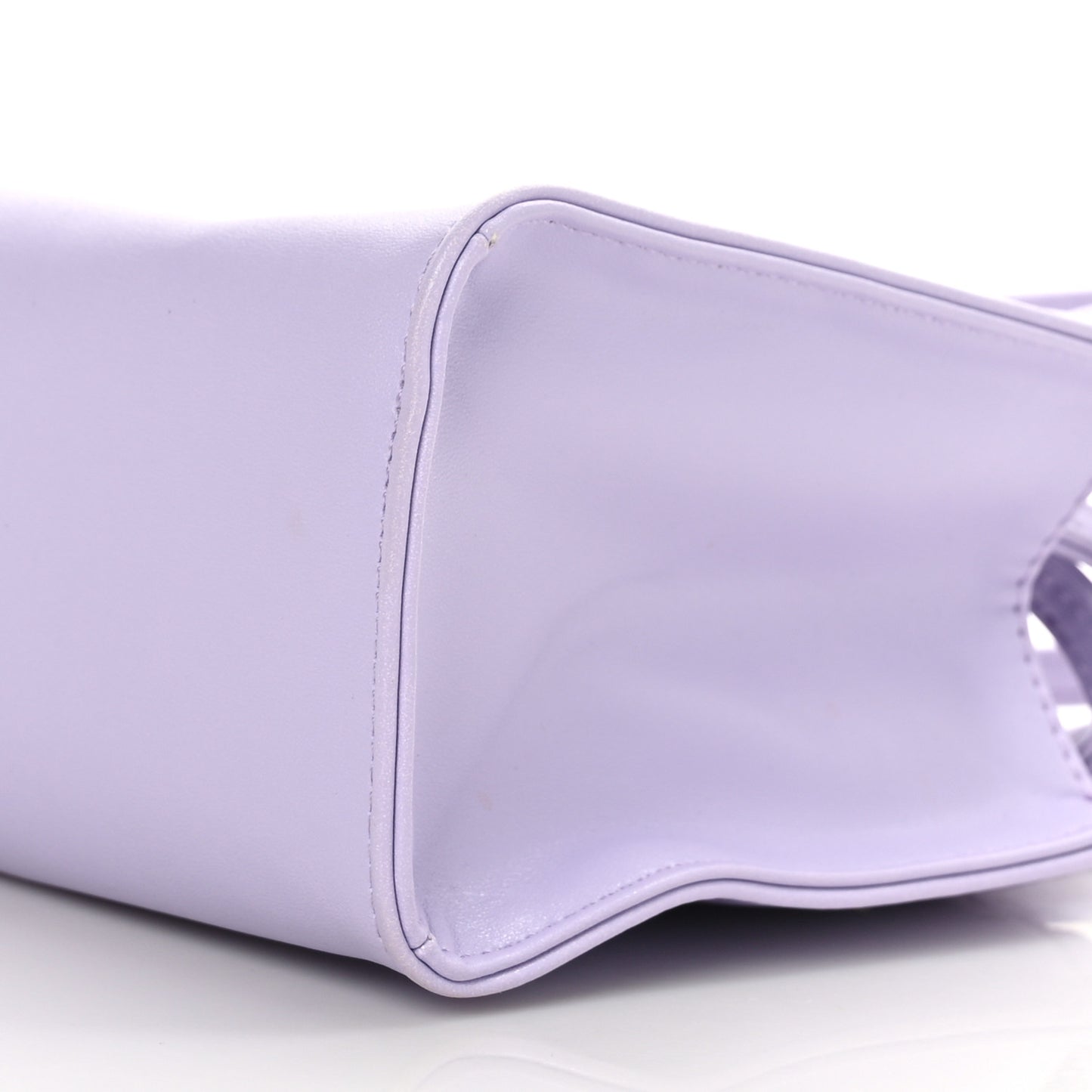 Vegan Leather Small Shopping Bag Lavender